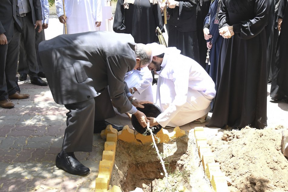 Planting Al Ghaf tree at Al Ain Campus